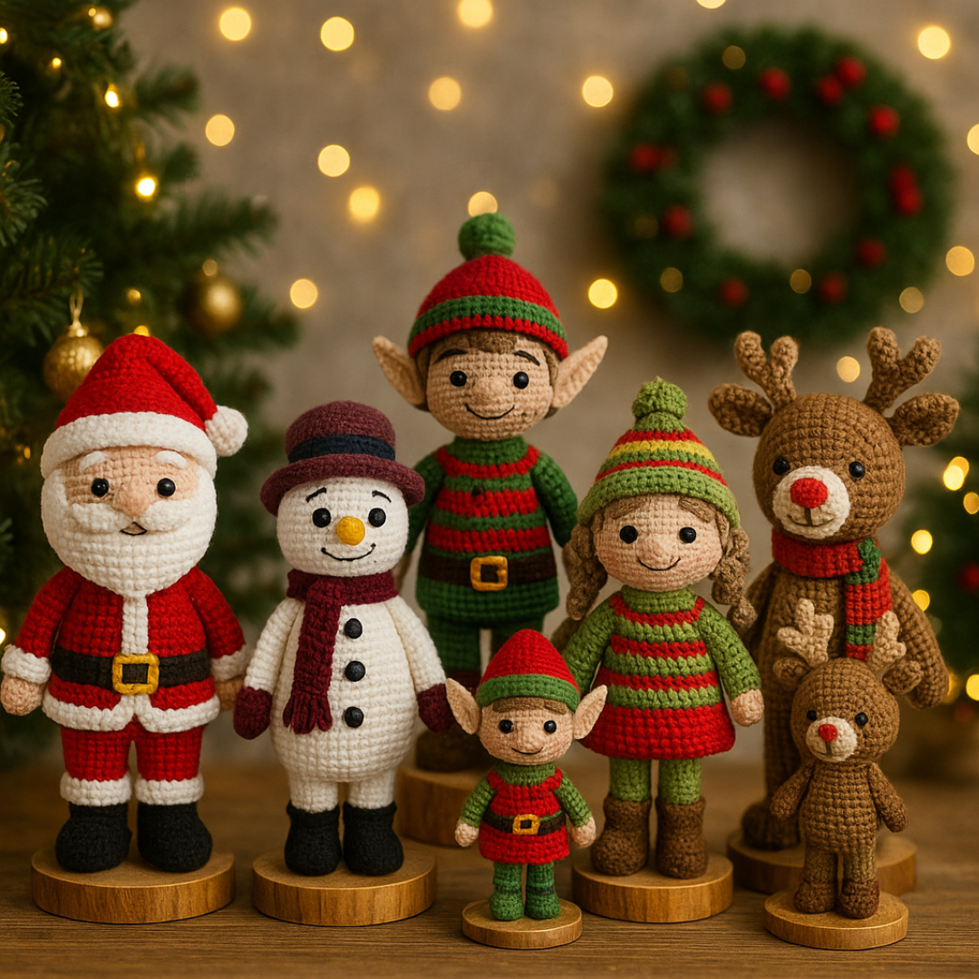 Amigurumi Magia Natalizia in PDF: Presepe, Personaggi Festivi e 8 Animali in Regalo