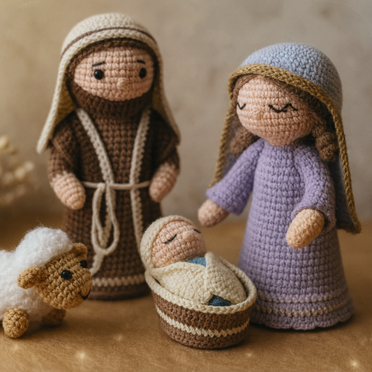 Amigurumi Magia Natalizia in PDF: Presepe, Personaggi Festivi e 8 Animali in Regalo