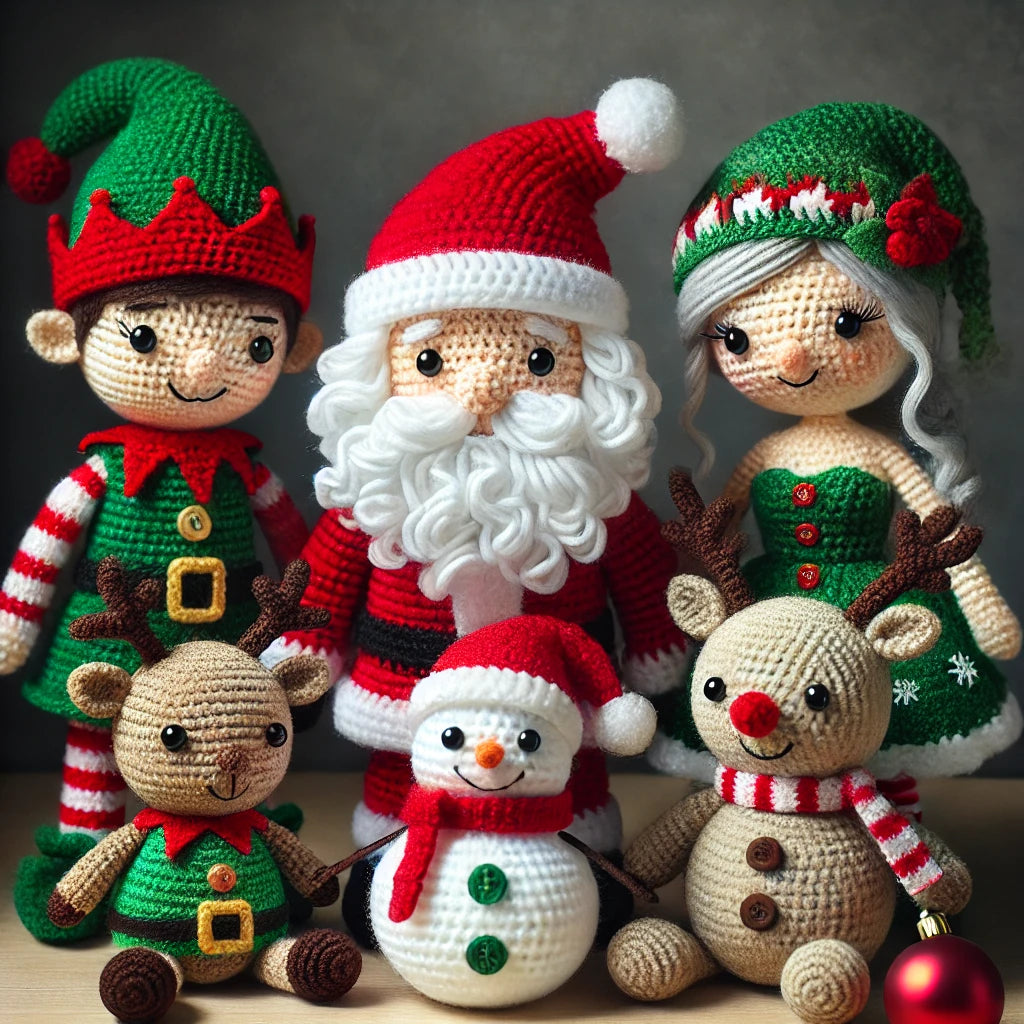 Amigurumi Magia Natalizia in PDF: Presepe, Personaggi Festivi e 8 Animali in Regalo