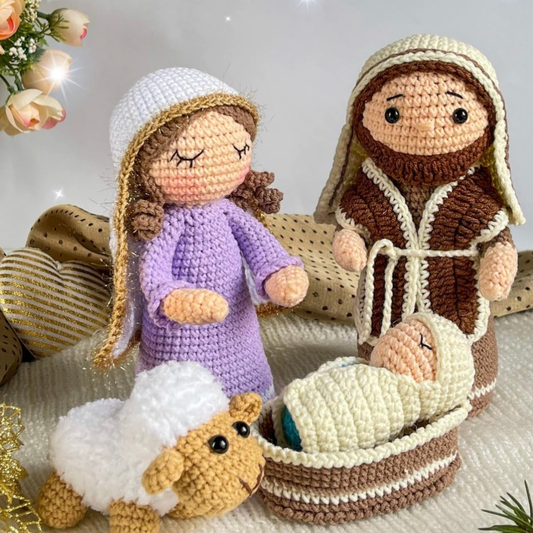 Amigurumi Magia Natalizia in PDF: Presepe, Personaggi Festivi e 8 Animali in Regalo